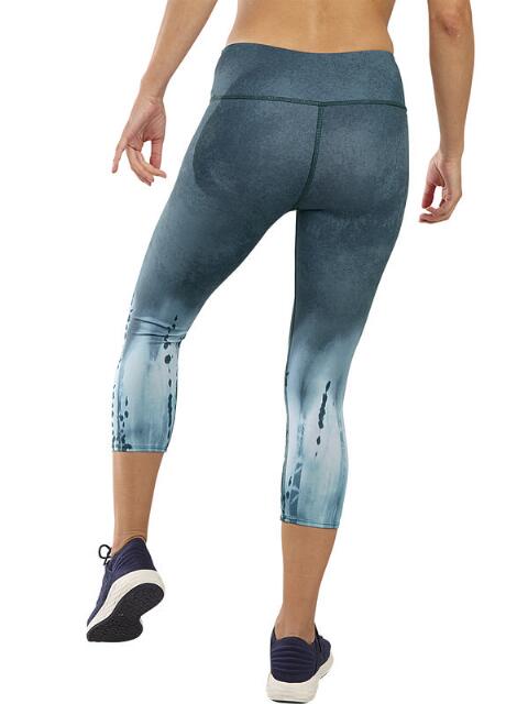 Onzie Hot Yoga Graphic Capri 241 - Ocean Tie Dye  - rear view