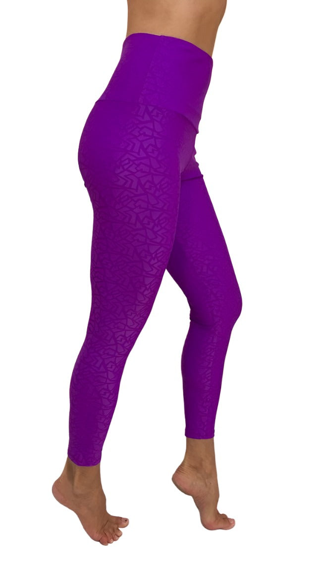 Onzie Flow Highrise Basic Midi 2029 - Purple Pandora - Side View