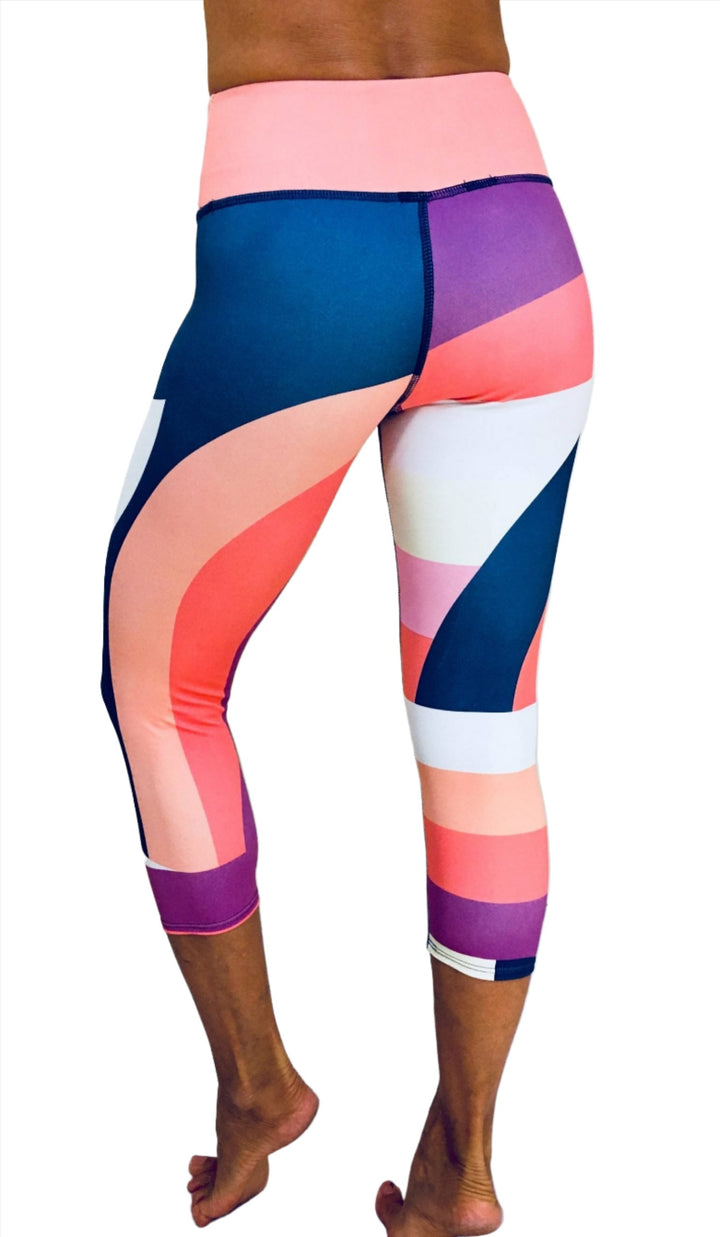 Onzie Hot Yoga Graphic Capri 241 - Curvy  - rear view