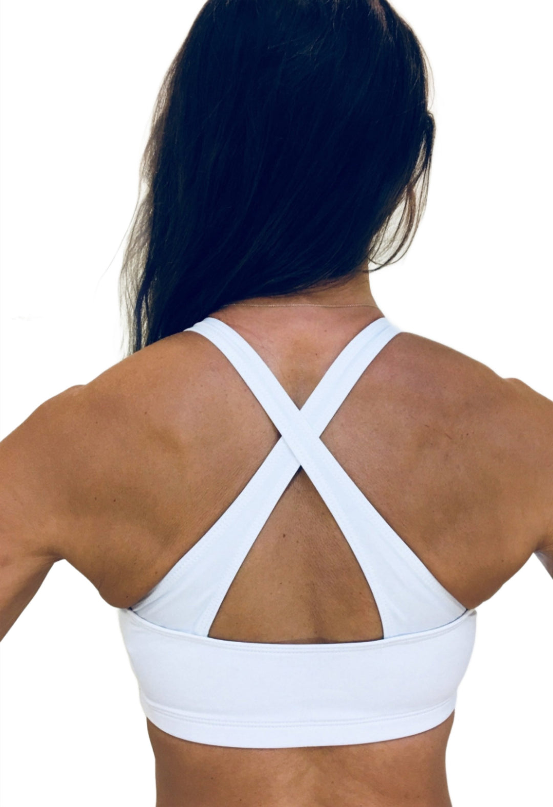 Onzie Flow Heart Bra 3082 - White - rear view