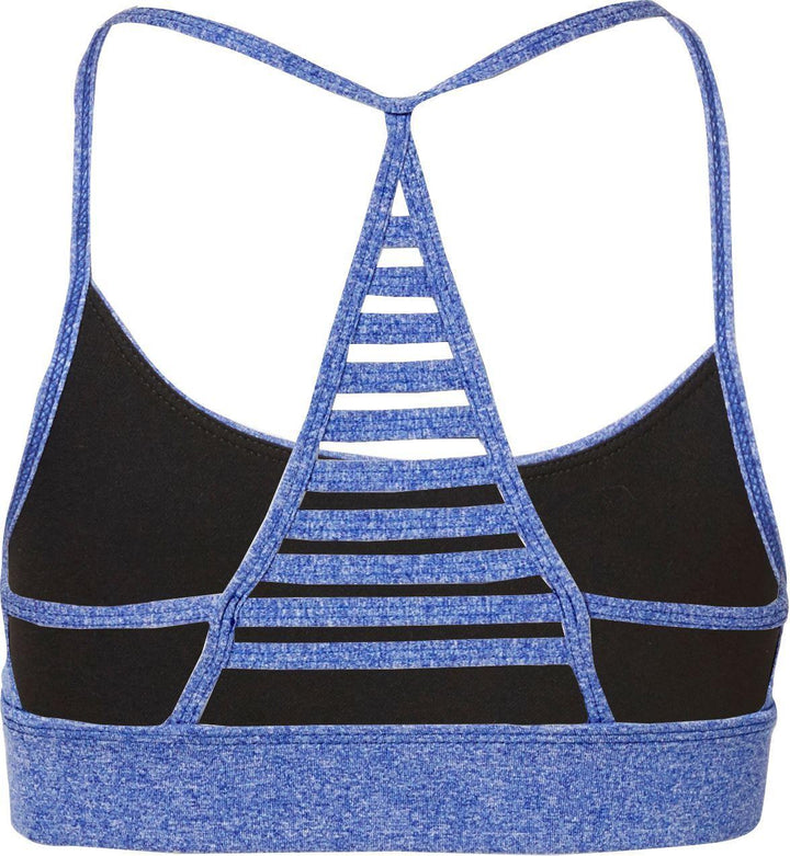 Onzie Flow Elevate Bra 3097 - Heather Blue - rear view