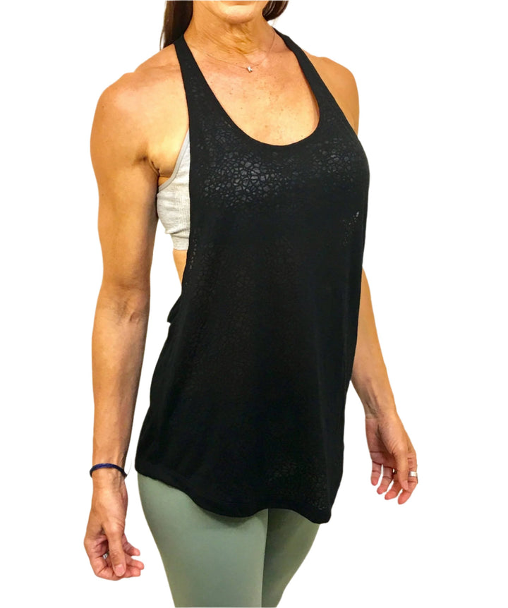 Onzie Flow Mosaic Braid Tank 310 Assorted - Black - front view
