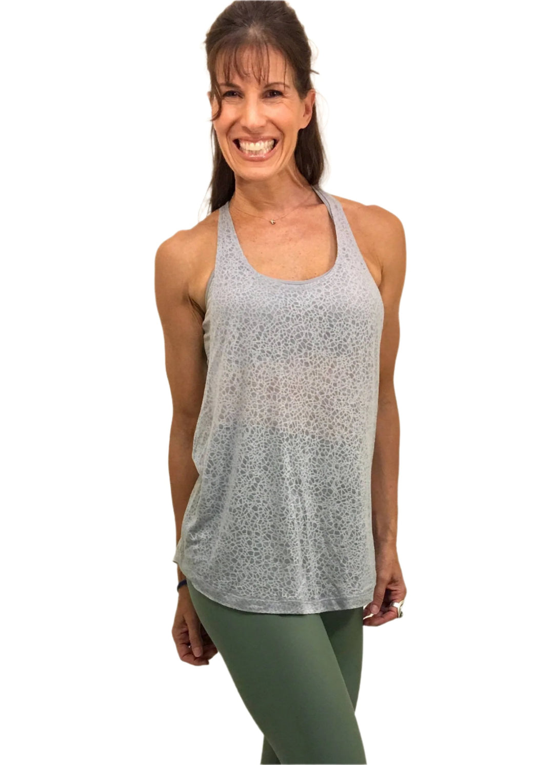 Onzie Flow Mosaic Braid Tank 310 Assorted - Stone - front view