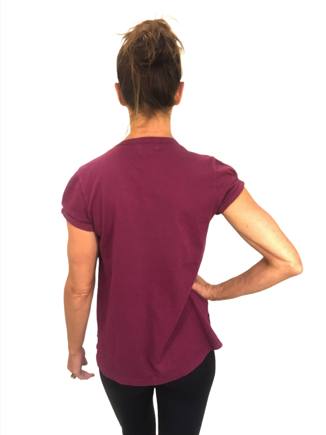 T.LA Live In The Moment T-Shirt - Berry - rear view