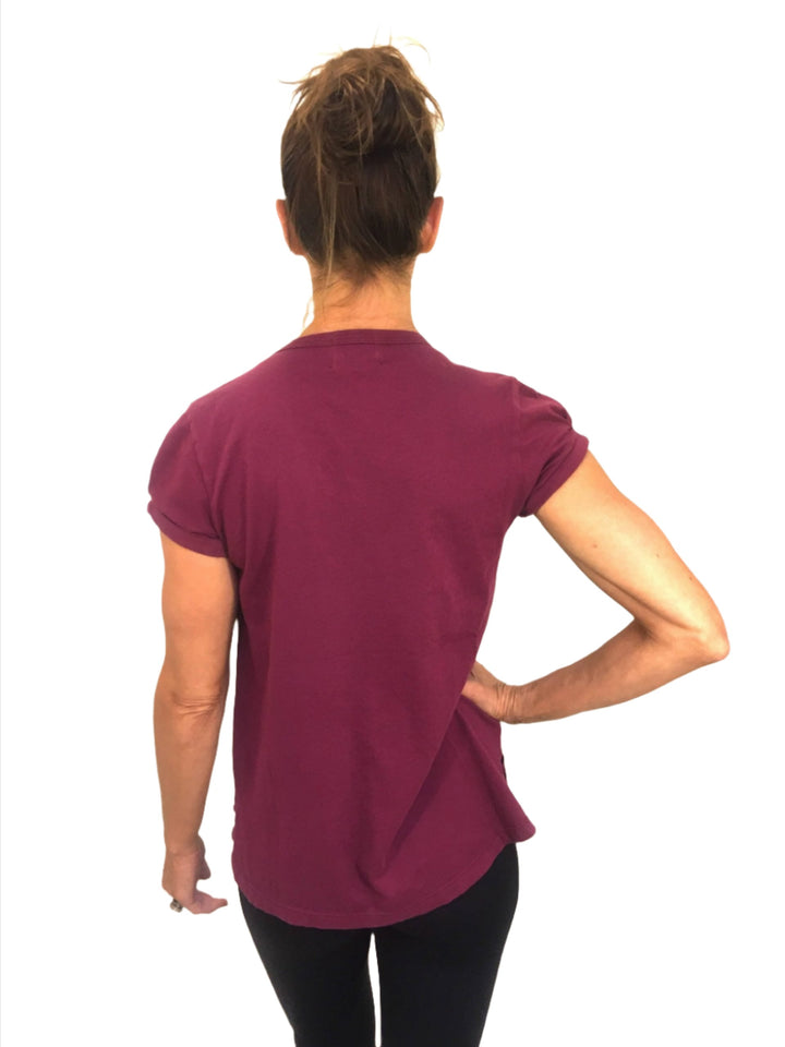 T.LA Live In The Moment T-Shirt - Berry - rear view