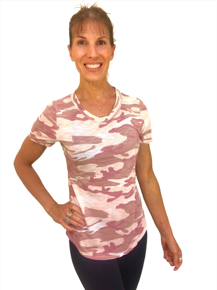 T.LA Pink Camouflage T-Shirt - Pink - front view