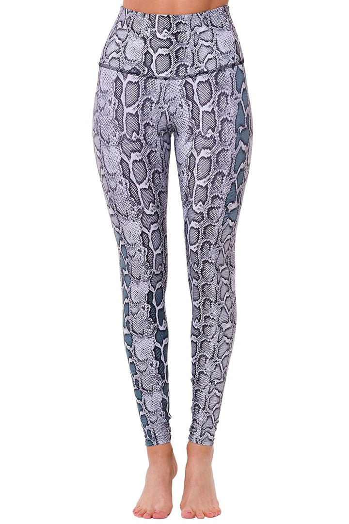 Onzie Hot Yoga High Rise Legging 276 - Black White Viper - front alt view