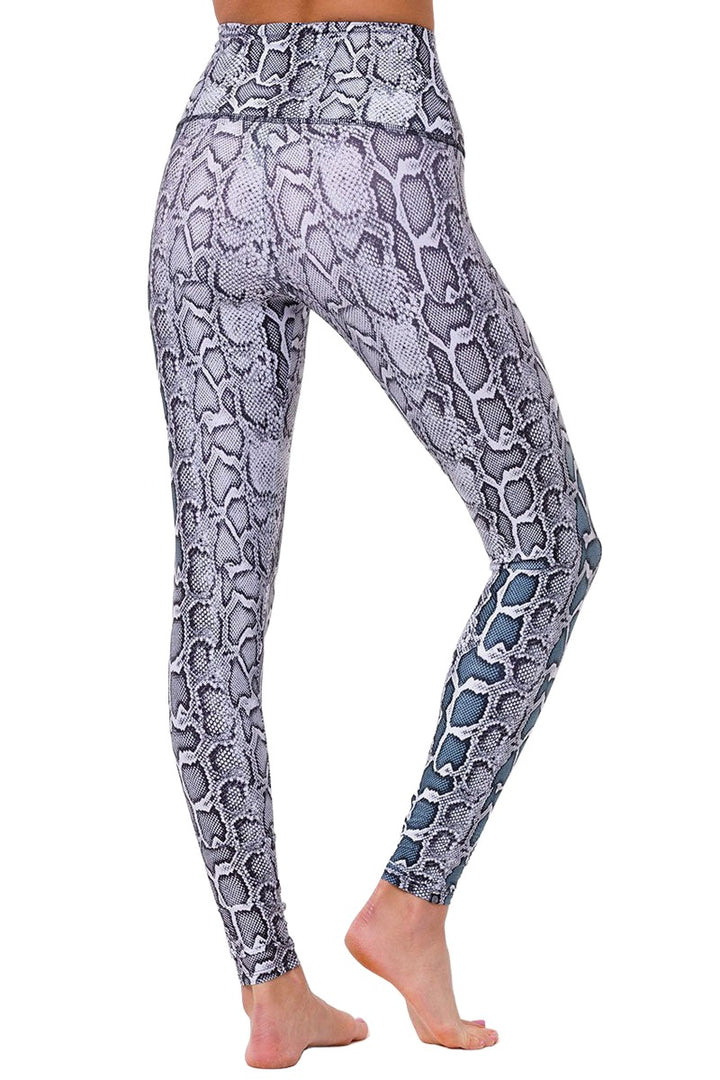 Onzie Hot Yoga High Rise Legging 276 - Black White Viper - rear view