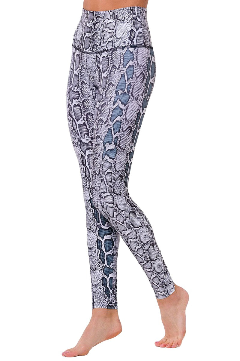 Onzie Hot Yoga High Rise Legging 276 - Black White Viper - front view