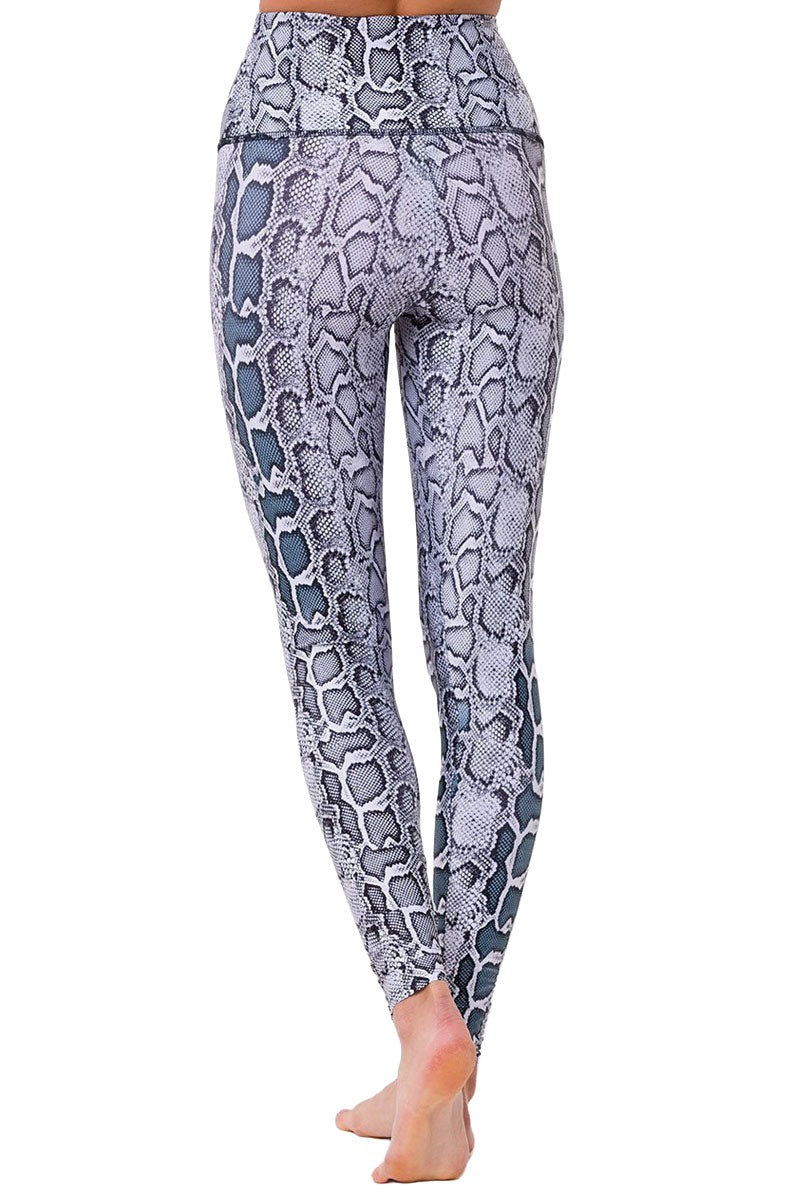 Onzie Hot Yoga High Rise Legging 276 - Black White Viper - rear view