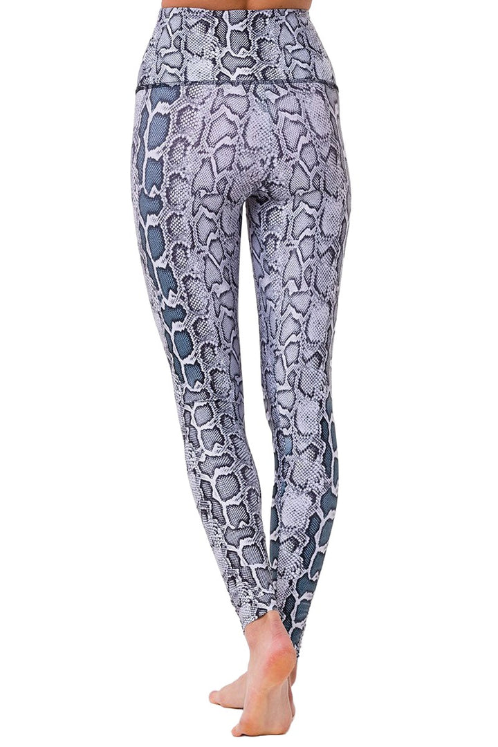 Onzie Hot Yoga High Rise Legging 276 - Black White Viper - rear view