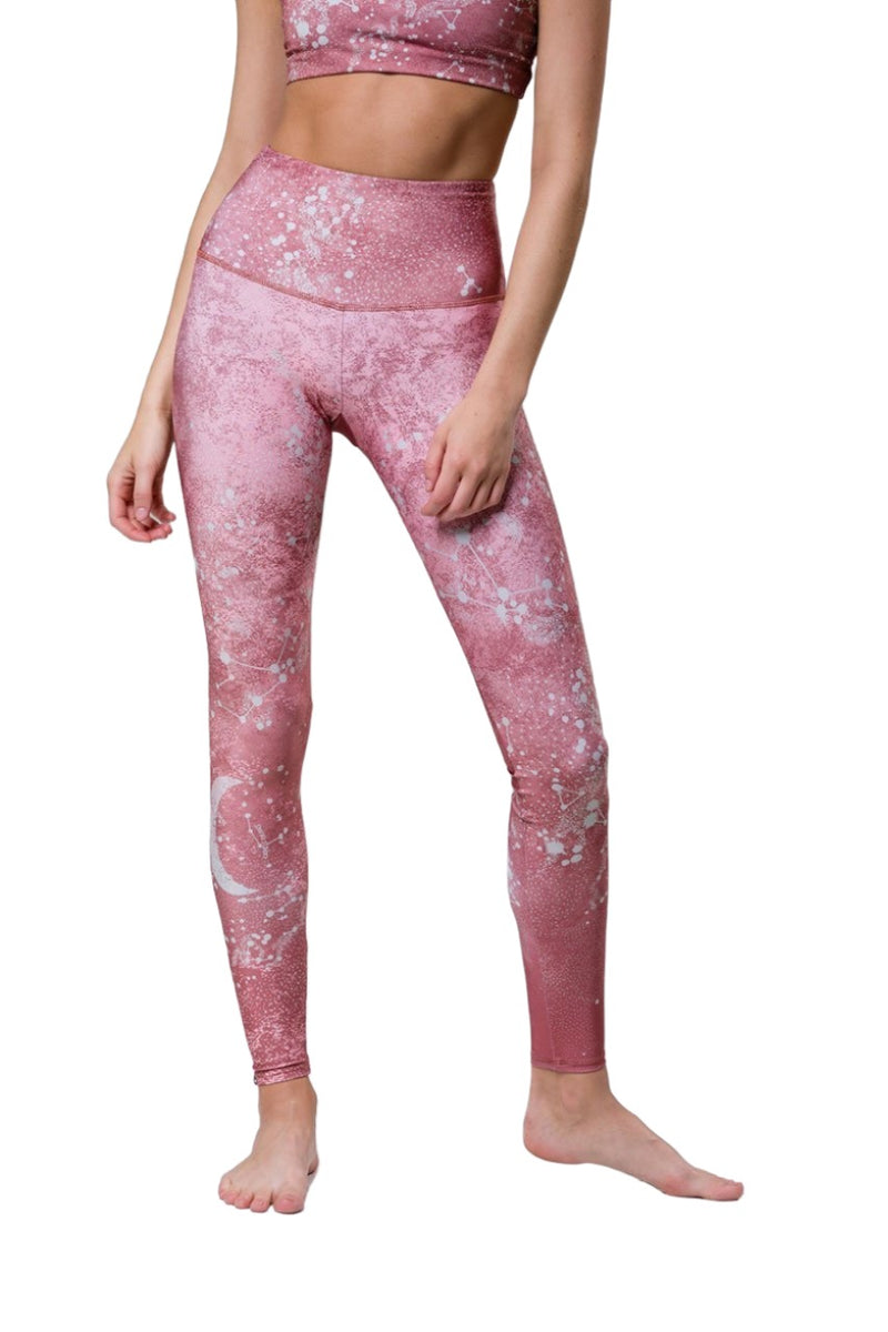 Onzie Hot Yoga High Rise Legging 276 - Copper Constellation - front view