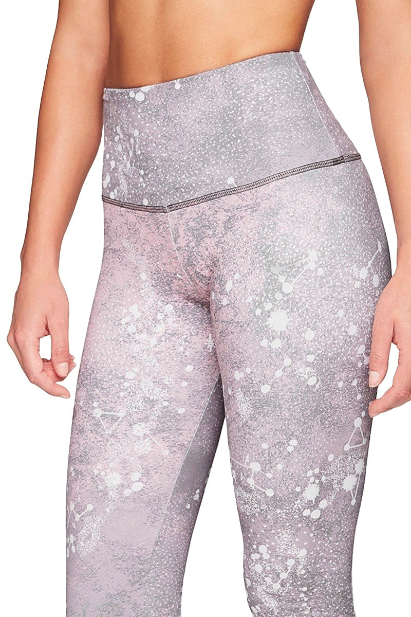 Onzie Hot Yoga High Rise Legging 276 - Grey Constellation - front view