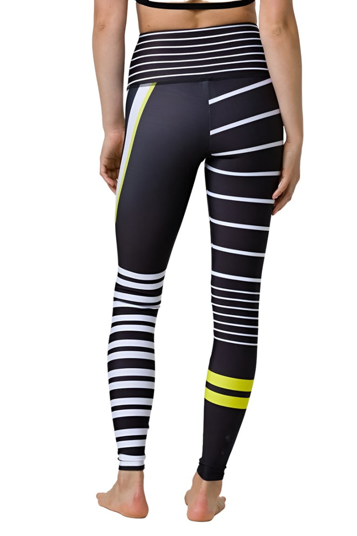 Onzie Hot Yoga High Rise Legging 276 - Linear - rear  view
