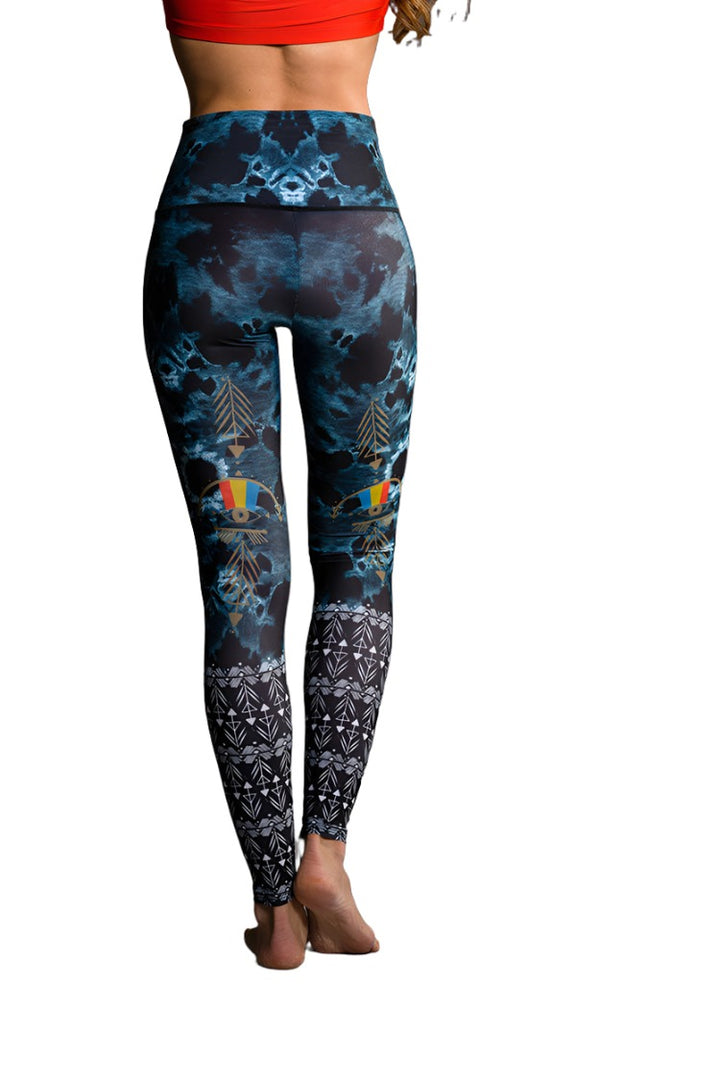 Onzie Hot Yoga High Rise Legging 276 - Lucky Eye - rear view