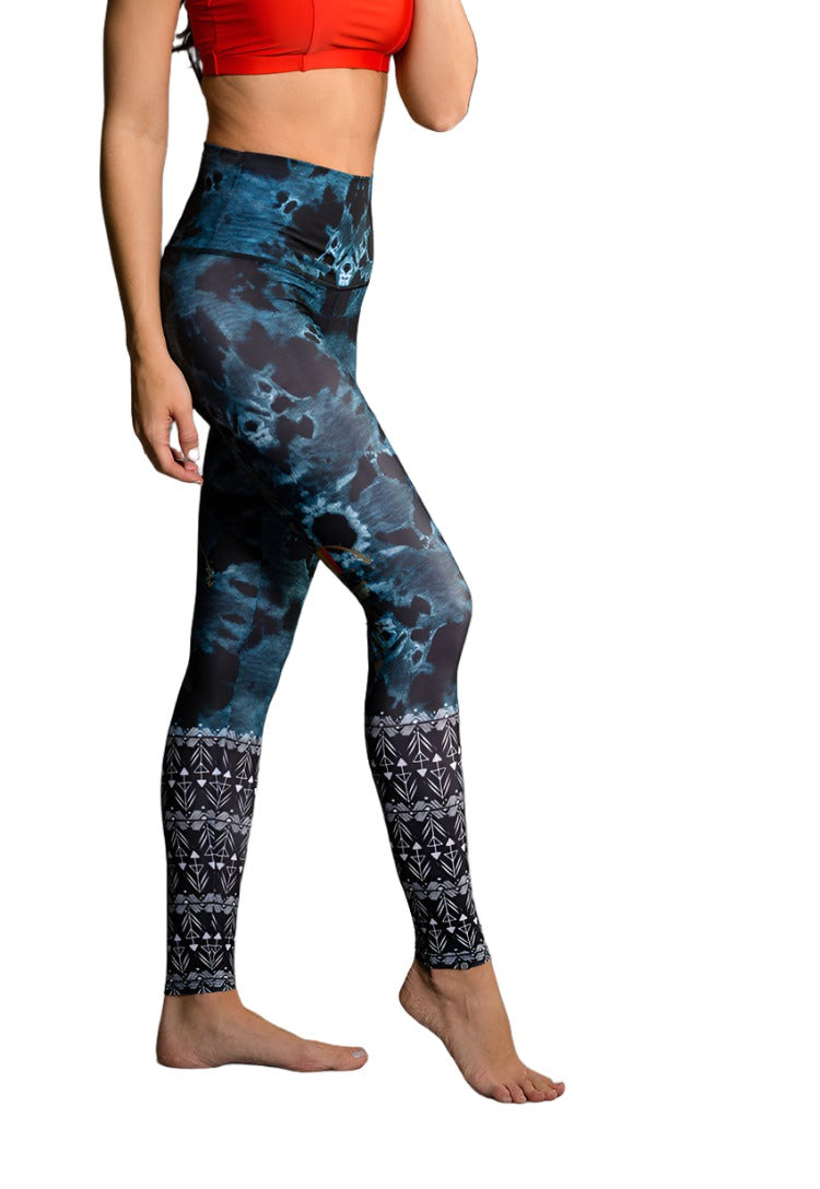 Onzie Hot Yoga High Rise Legging 276 - Lucky Eye - side view