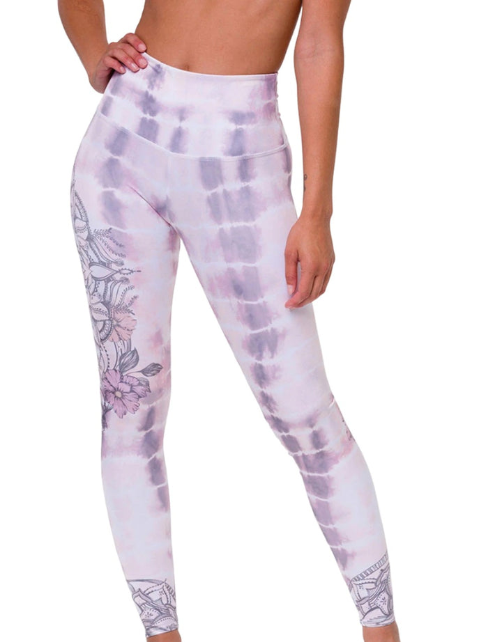 Onzie Hot Yoga High Rise Legging 276 - Tie Dye Mandala - front view