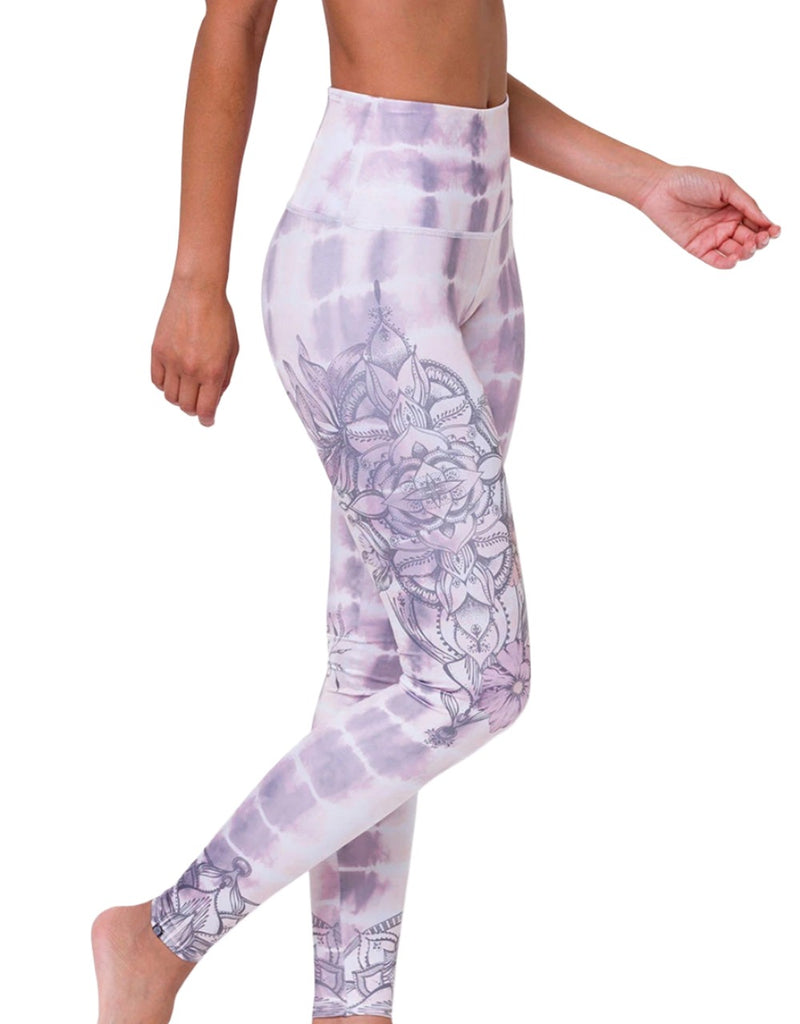 Onzie Hot Yoga High Rise Legging 276 - Tie Dye Mandala - side view