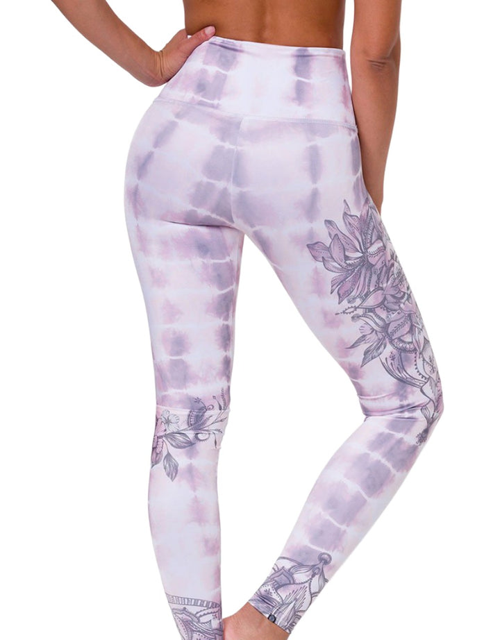 Onzie Hot Yoga High Rise Legging 276 - Tie Dye Mandala - rear view