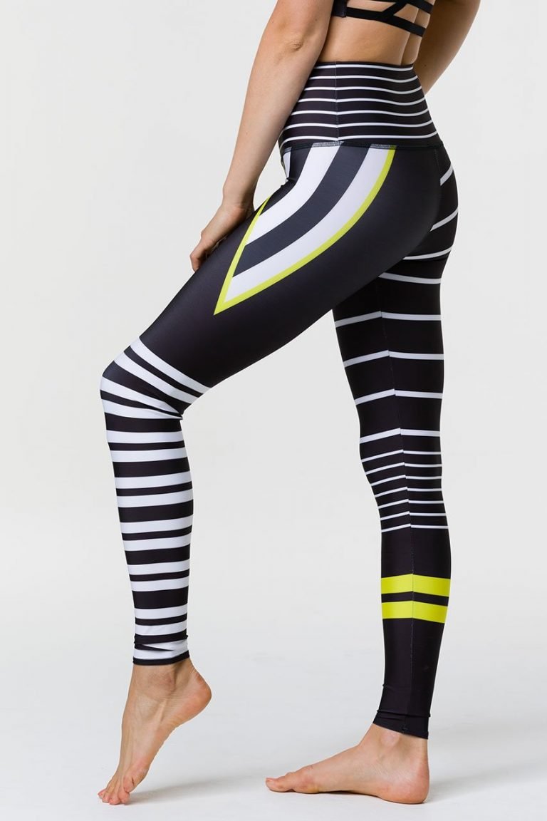 Onzie Hot Yoga High Rise Legging 276 - Linear - side view