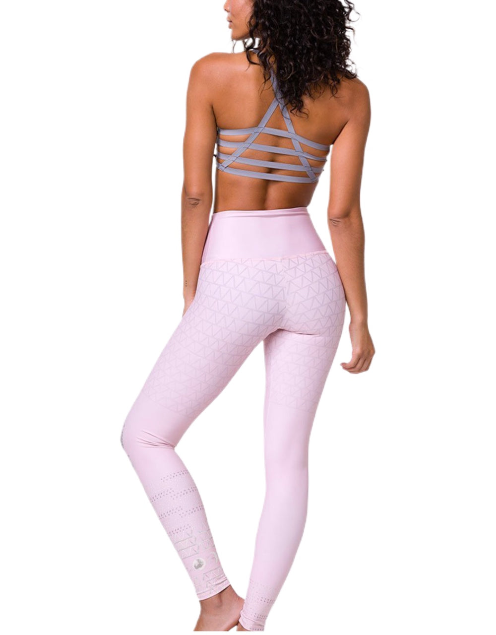 Onzie Hot Yoga High Rise Legging 276 - Blush Las Lunas - rear alt view