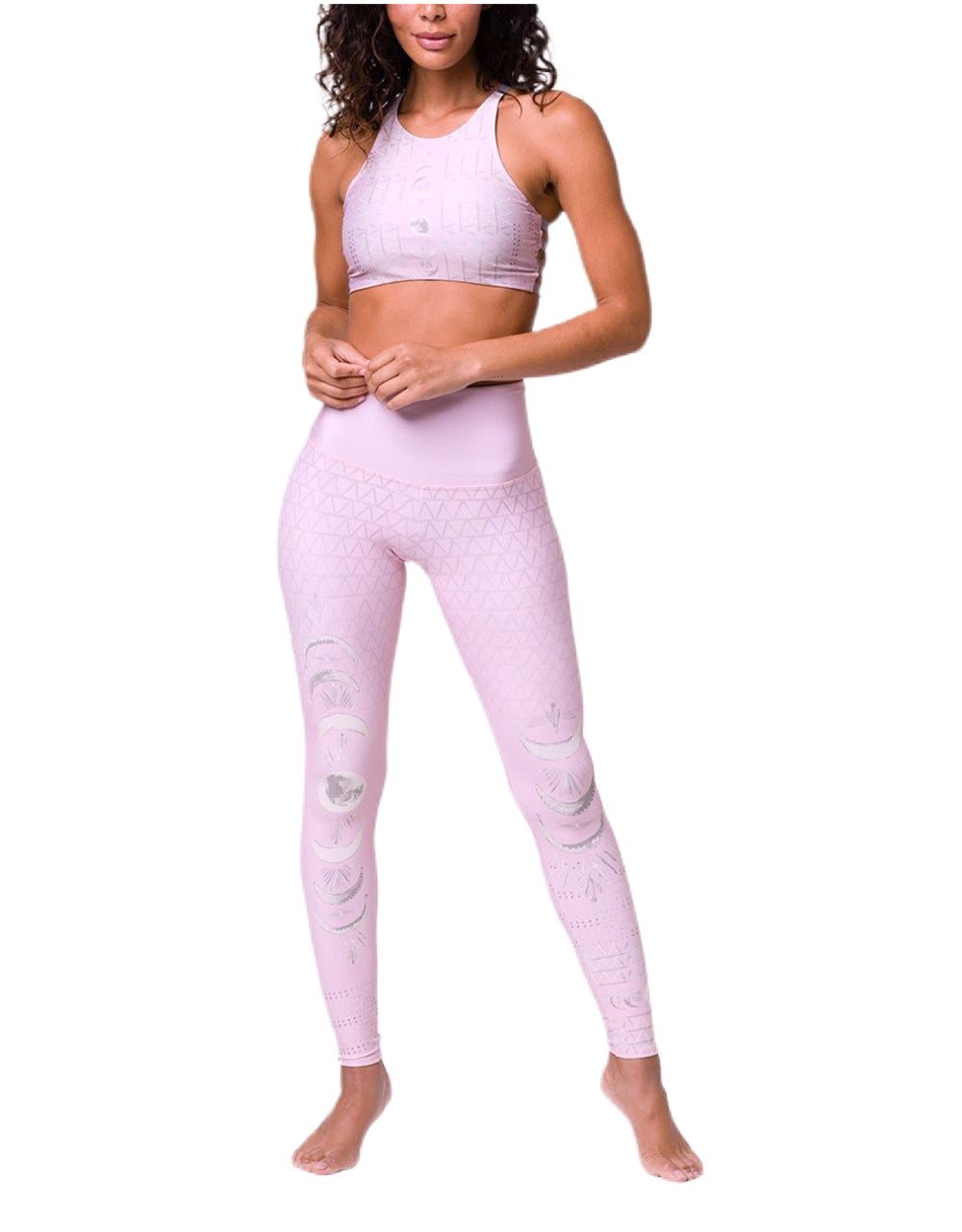 Onzie Hot Yoga High Rise Legging 276 - Blush Las Lunas - front alt view