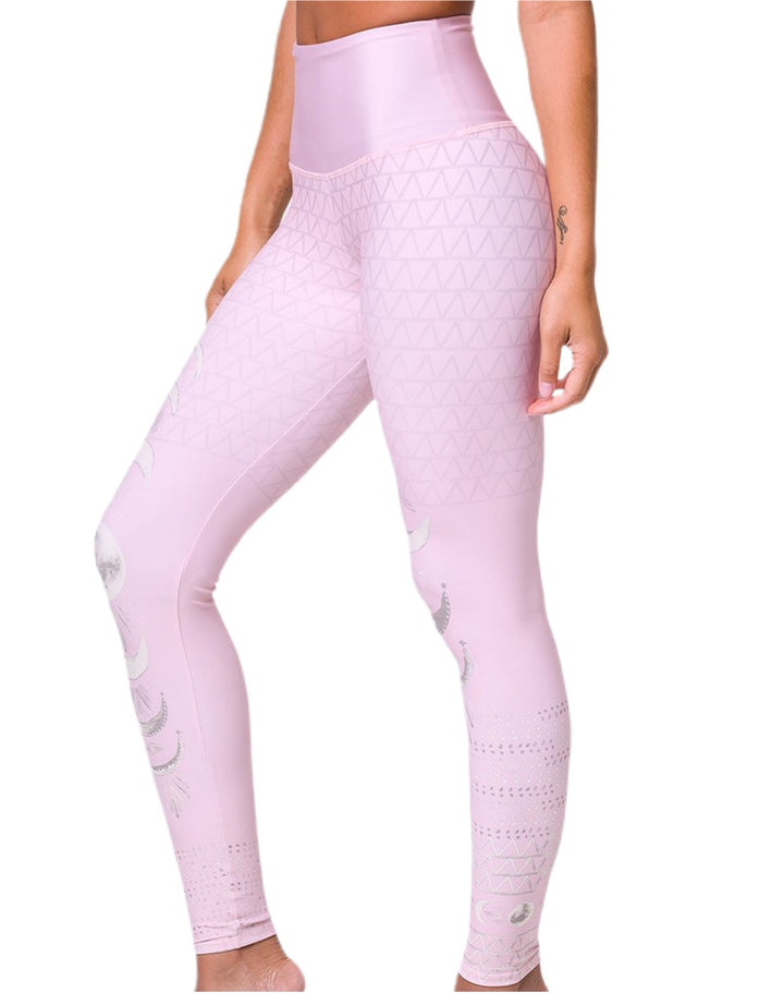 Onzie Hot Yoga High Rise Legging 276 - Blush Las Lunas - side view