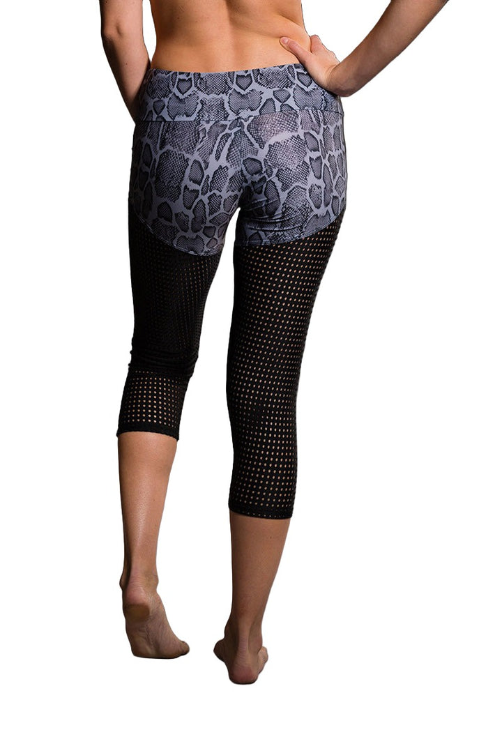 Onzie Hot Yoga Half Half Capri 288 - Chamber - rear view