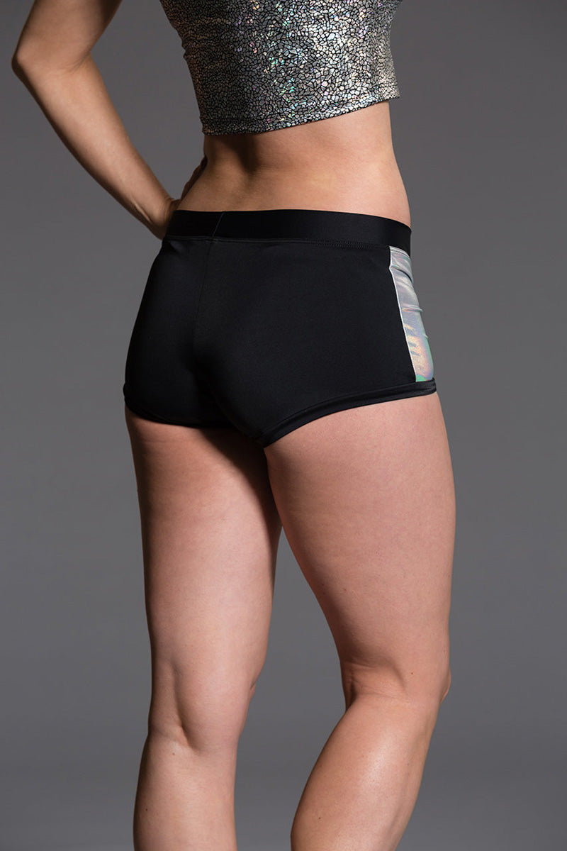 Onzie Hot Yoga Wear Short Block Short 299 - Mermaid - rear view