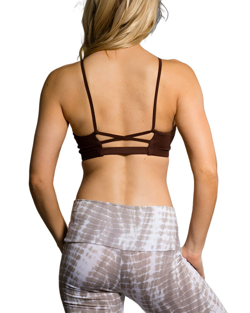 Onzie Flow Spirit Bra 3040 Black - Chocolate - rear  view 