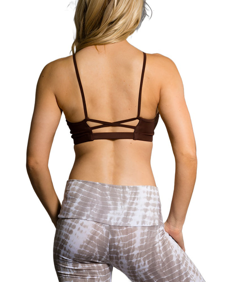 Onzie Flow Spirit Bra 3040 Black - Chocolate - rear  view 