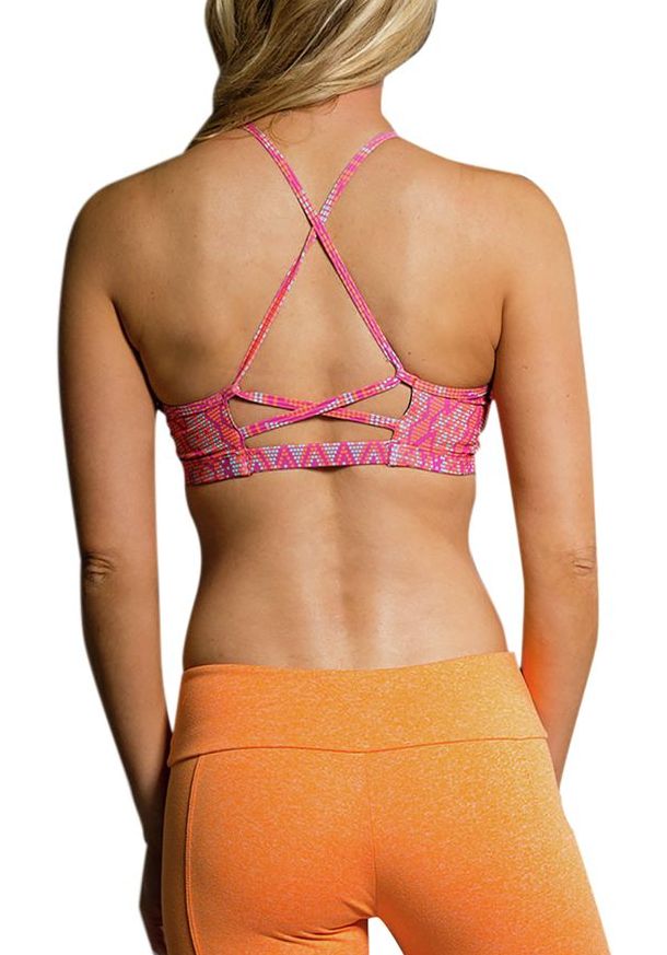 Onzie Flow Spirit Bra 3040 Black - Dusk Block - rear view 