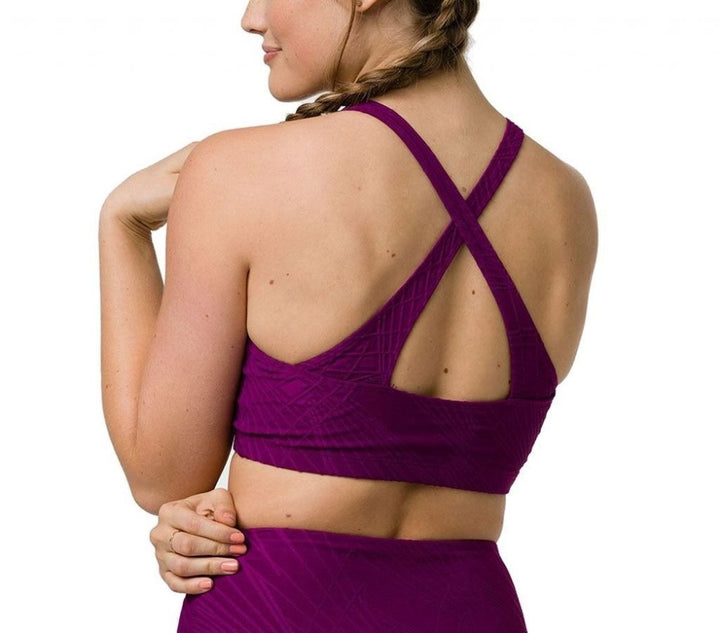 Onzie Flow Heart Bra 3082 Selenite - Wise Wolf Selenite - rear view