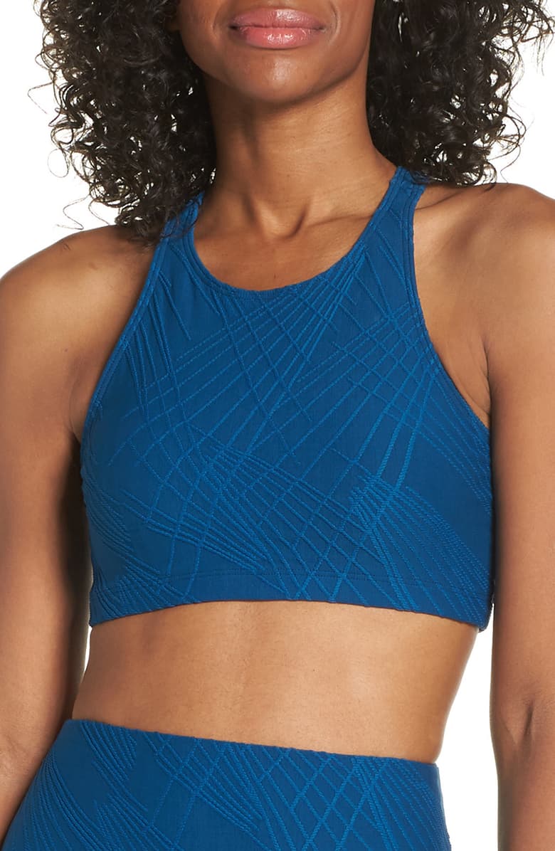 Onzie Flow Heart Bra 3082 Selenite - Deep Petrol Selenite - front view