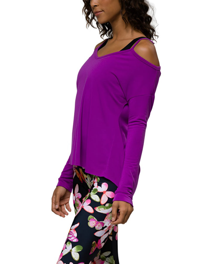 Onzie Flow Bomber Jacket 615 - Electric Purple - side view