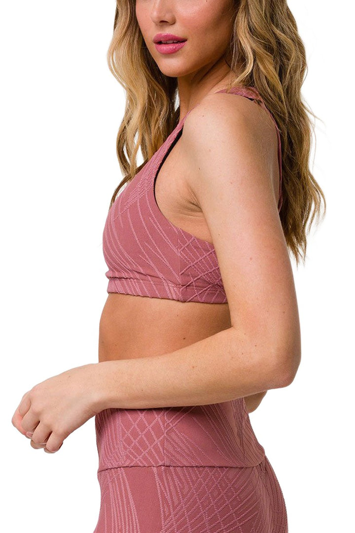 Onzie Hot Yoga Mudra Bra 3098 Selenite - Ash Rose Selenite
