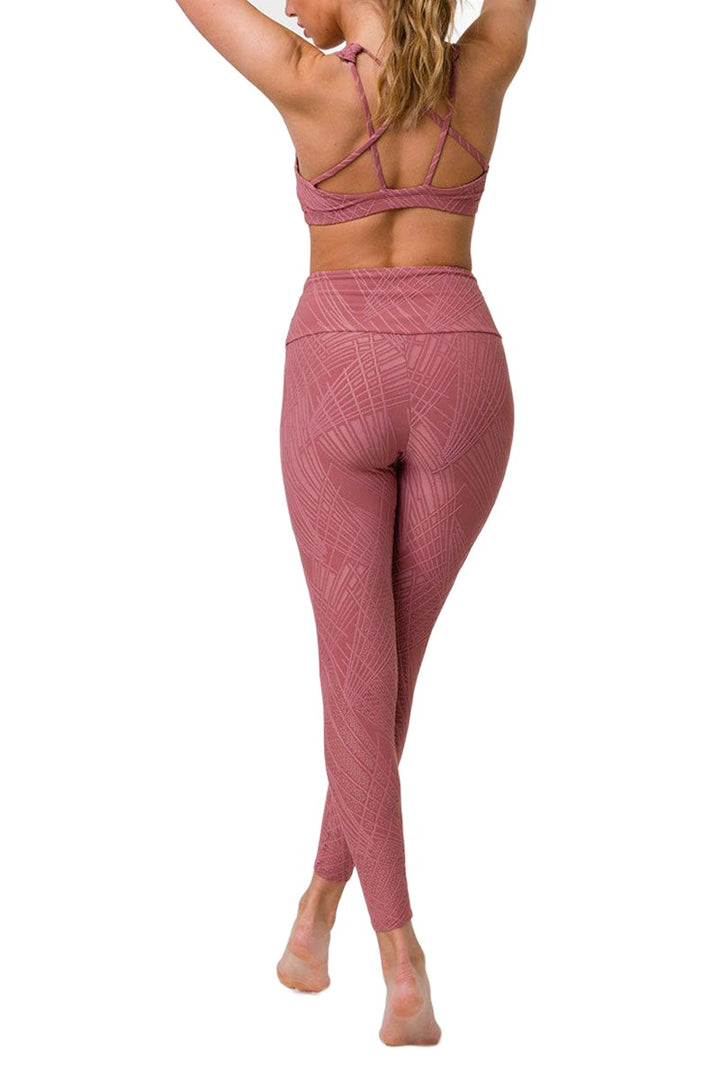 Onzie Hot Yoga Mudra Bra 3098 Selenite - Ash Rose Selenite - Back View