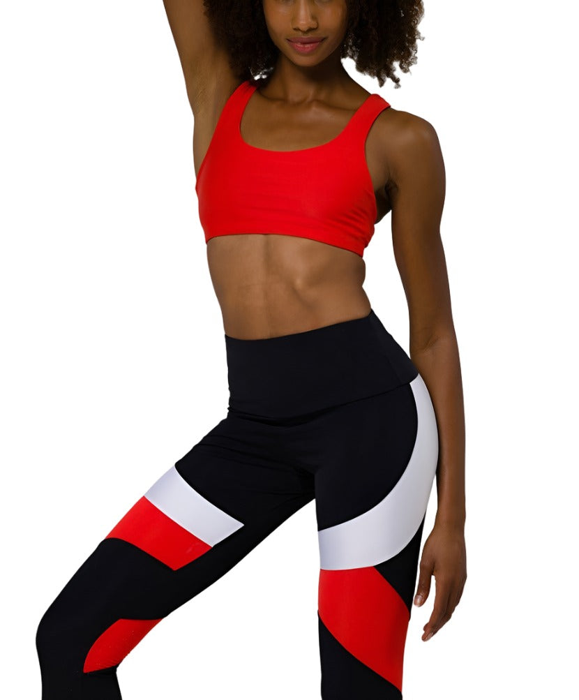 Onzie Hot Yoga Mudra Bra 3098 - Hot Coral - front view