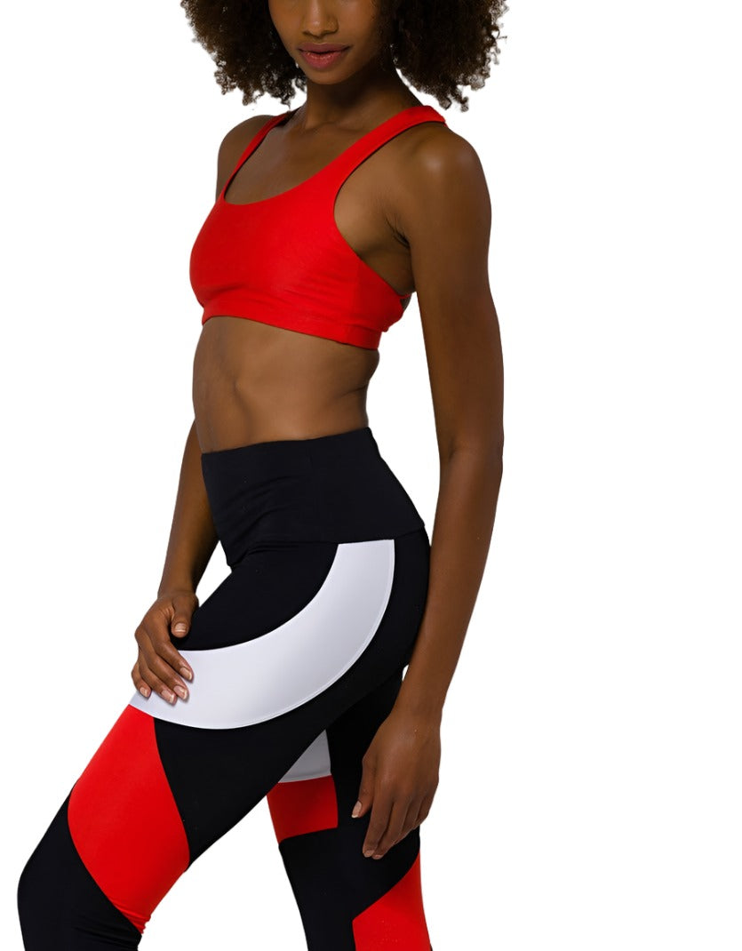 Onzie Hot Yoga Mudra Bra 3098 - Hot Coral - side view