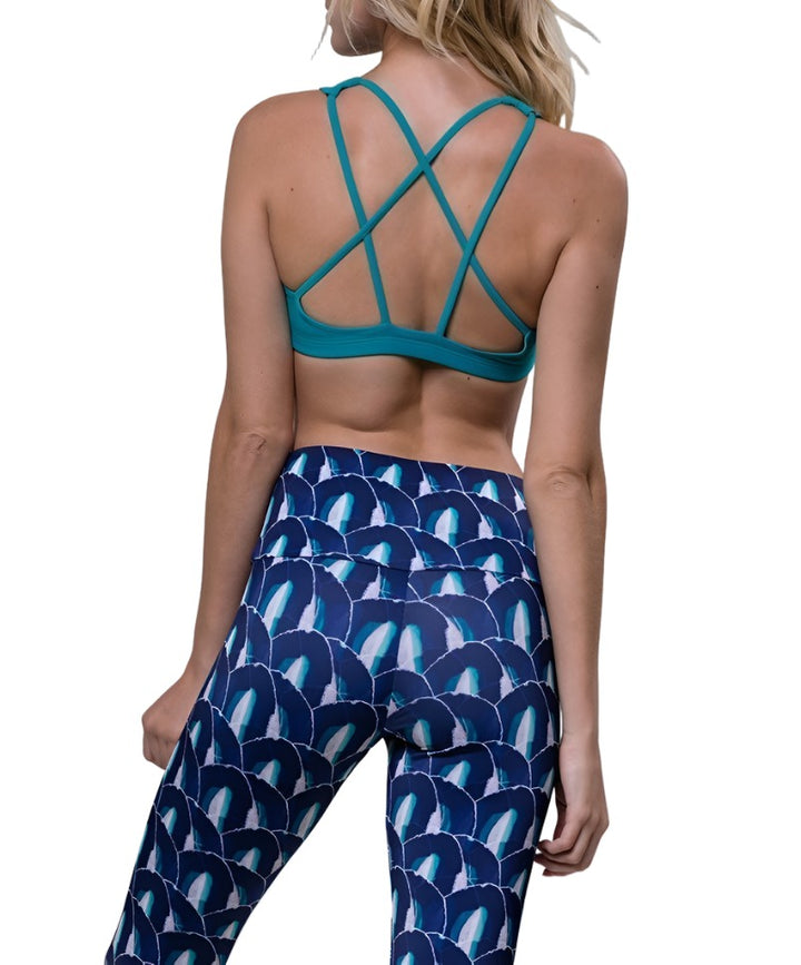 Onzie Hot Yoga Mudra Bra 3098 - Ocean - rear view