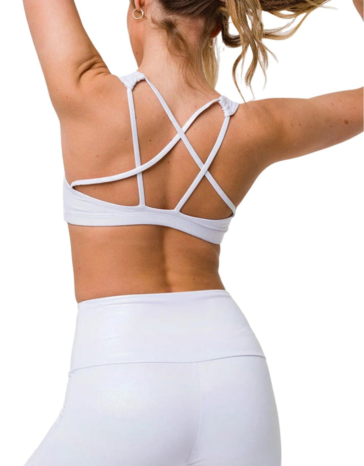 Onzie Hot Yoga Mudra Bra 3098 Foil - Unicorn - rear  view