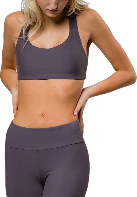 Onzie Hot Yoga Mudra Bra 3098 - Charcoal - front view