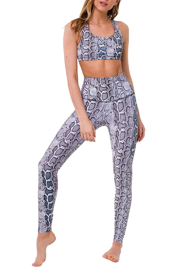 Onzie Hot Yoga Mudra Bra 3098 - Black White Viper - front  view