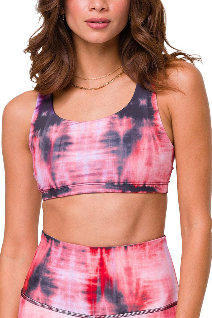 Onzie Hot Yoga Mudra Bra 3098 - Dream Tie Dye - Front View