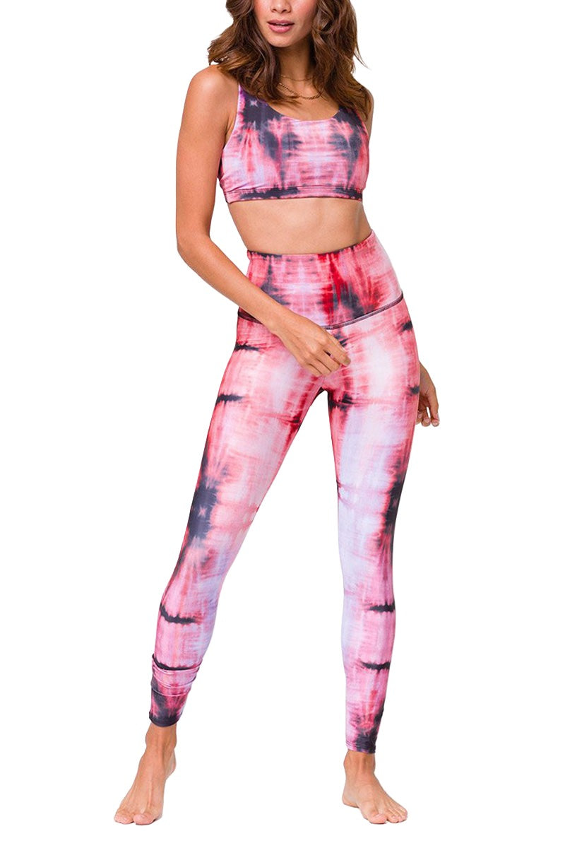Onzie Hot Yoga Mudra Bra 3098 - Dream Tie Dye -  Full Front View