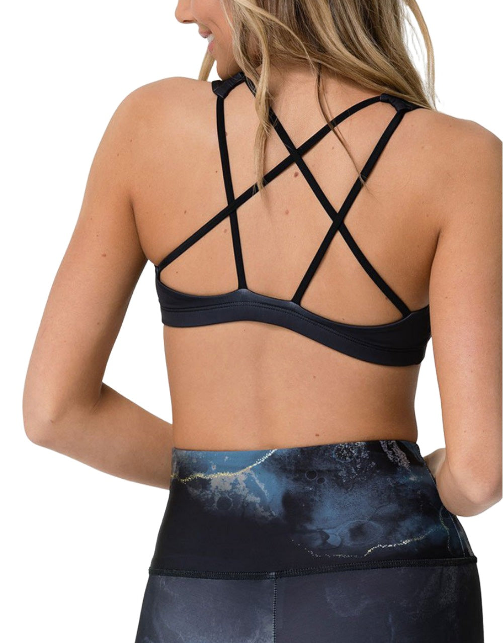 Onzie Hot Yoga Mudra Bra 3098 - Hunter Viper - rear view