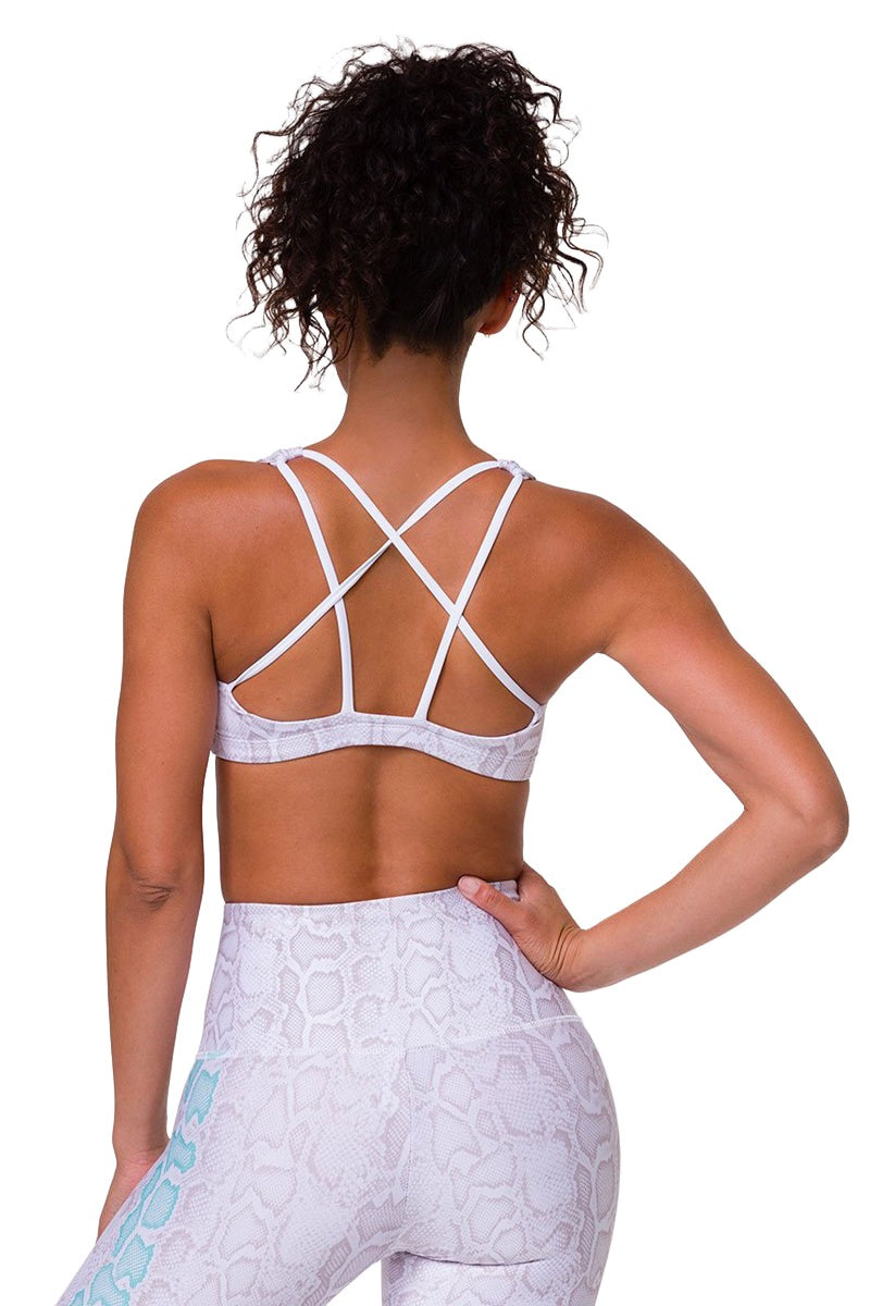 Onzie Hot Yoga Mudra Bra 3098 - Opal Viper - rear view