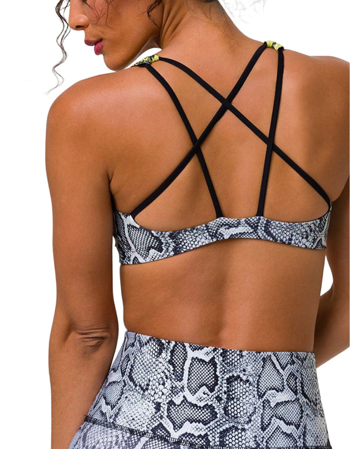 Onzie Hot Yoga Mudra Bra 3098 - Vixen  -  rear view