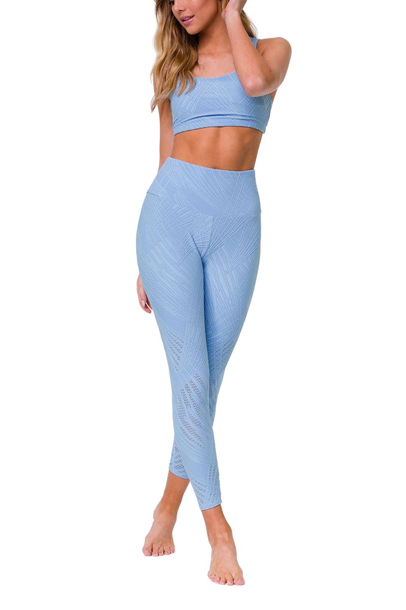 Onzie Hot Yoga Mudra Bra 3098 Selenite - Powder Blue - front alt view