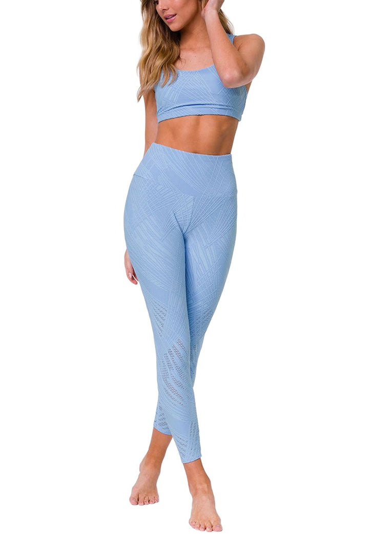 Onzie Hot Yoga Mudra Bra 3098 Selenite - Powder Blue - front alt view